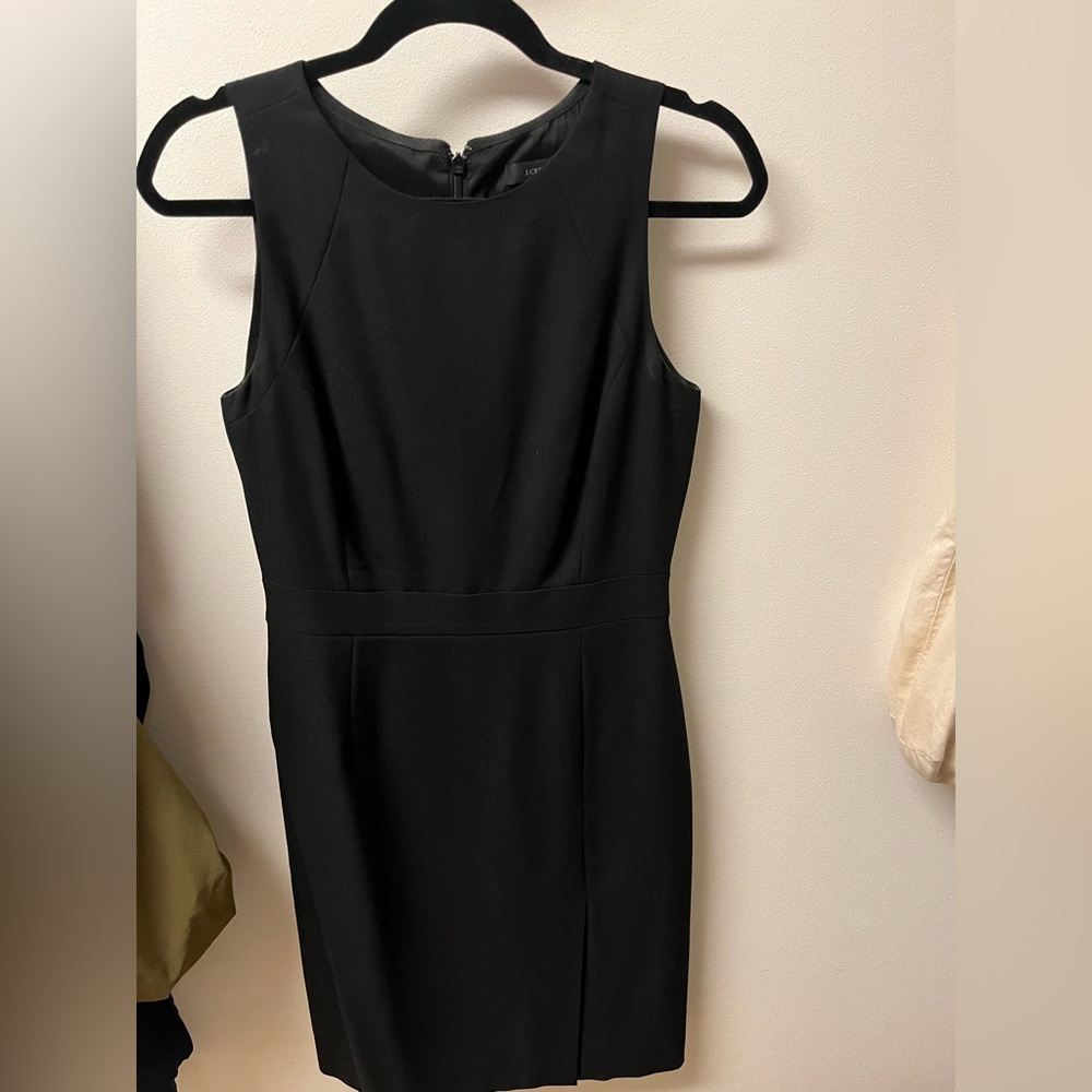 J. Crew Classic Black Midi Dress